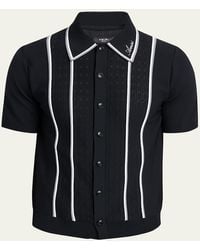 Amiri - Button-Front Script Stripe Shirt - Lyst
