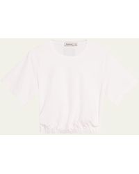 Jonathan Simkhai - Jojo Cropped Short-sleeve Cotton T-shirt - Lyst