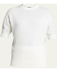 Theory - Short-sleeve Easy Cashmere Pullover - Lyst