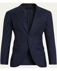 Brioni - Solid Wool-Silk Blazer - Lyst