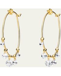 Paul Morelli - 28mm Windchime Wire Hoop Earrings With Rose-cut Diamonds - Lyst