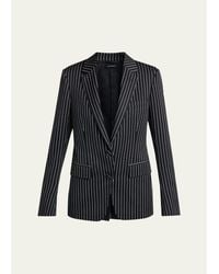 Tom Ford - Pinstripe Wool Single-Breasted Blazer Jacket - Lyst