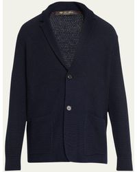 Loro Piana - Silk-linen Knit Cardigan Sweater - Lyst
