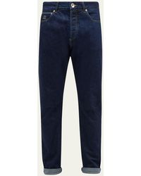 Brunello Cucinelli - Selvedge Denim 5-pocket Jeans - Lyst