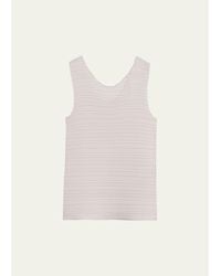 Issey Miyake - Jiggly Pleated Plisse Tank Top - Lyst