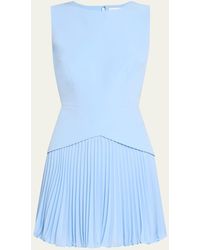 MILLY - Haddy Sleeveless Pleated Mini Dress - Lyst