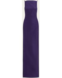 Ralph Lauren Collection - Krystina Straight-neck Column Evening Dress - Lyst