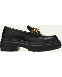 Fendi - Graphy Leather Platform Loafers - Lyst