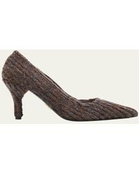 Prada - 85Mm Knitted Pointed-Toe Pumps - Lyst