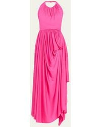 Givenchy - Draped Jersey Halter Gown - Lyst