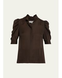 FRAME - The Houndstooth Blouse - Lyst