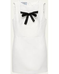 Prada - Tela Natte Bow Sleeveless Mini Dress - Lyst