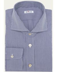 Kiton - Cotton Micro-Check Barrel Cuff Shirt - Lyst