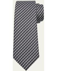 Giorgio Armani - Silk Jacquard Geometric Stripe Tie - Lyst