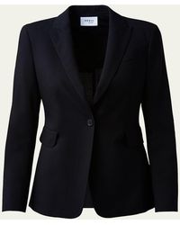Akris Punto - One-Button Wool Long Body Blazer Jacket - Lyst