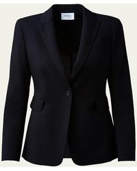 Akris Punto - One-Button Wool Long Body Blazer Jacket - Lyst