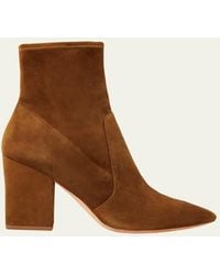 Loeffler Randall - Isla Suede Chunky-Heel Boots - Lyst