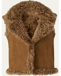 Mackage - Kasia Reversible Shearling Leather Vest - Lyst