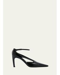 TOTEME - Cutout Leather Pointed-Toe Pumps - Lyst