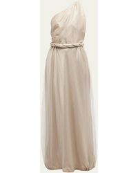 Giorgio Armani - One-shoulder Gown With Braided Detail - Lyst