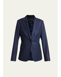 Kiton - Wool-Cashmere Pinstripe Single-Breasted Jacket - Lyst