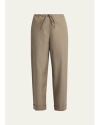 The Row - Delano Straight-Leg Cotton Poplin Pants - Lyst