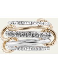 Spinelli Kilcollin - Aquarius 5-link Two-tone Diamond Pave Ring - Lyst