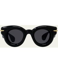 Loewe - Inflated Pantos Acetate Round Sunglasses - Lyst