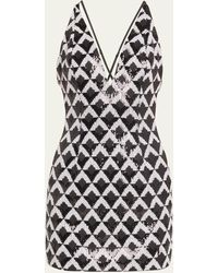 Ramy Brook - Berkley Sequined Checkmate Mini Dress - Lyst