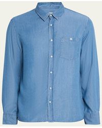 Officine Generale - Alex Lyocell Pocket Button-Down Shirt - Lyst
