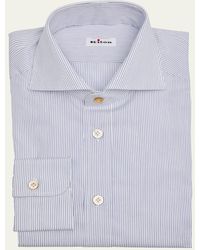 Kiton - Cotton Hairline Stripe Dress Shirt - Lyst