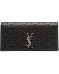 Saint Laurent - Kate Ysl Clutch In Quilted Smooth Leather - Lyst