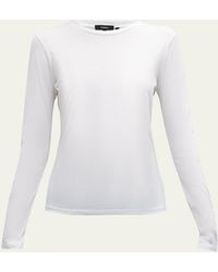 Theory - Tiny Tee Long-sleeve Cotton T-shirt - Lyst