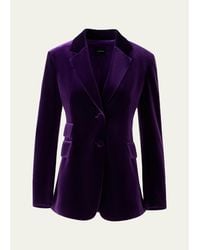 Akris - Arie Velvet Single-Breasted Jacket - Lyst