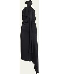Givenchy - Jersey Halter Lavaliere Midi Dress - Lyst