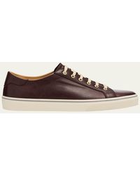 Brunello Cucinelli - Vulcanized-Sole Leather Low-Top Sneakers - Lyst