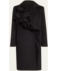 Kobi Halperin - Alora Ruffle Brushed Wool Coat - Lyst