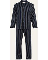 Derek Rose - Royal Satin Stripe Long Pajama Set - Lyst