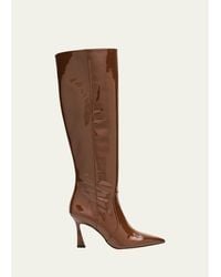 Stuart Weitzman - 85Mm Vinnie Patent Leather Knee-High Boots - Lyst