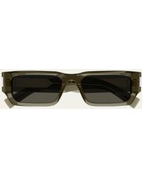 Saint Laurent - Sl 660 Acetate Rectangle Sunglasses - Lyst