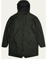 Rains - Long Snap-Front Jacket - Lyst