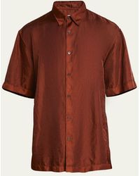 Dries Van Noten - Garment-dyed Nylon Short-sleeve Shirt - Lyst