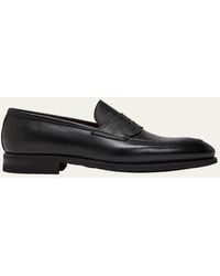 Bontoni - Principe Grain Loafer Pebble Rubber Sole - Lyst