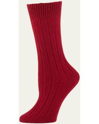 Neiman Marcus - Cashmere Ribbed Socks - Lyst
