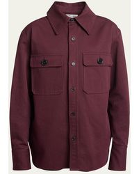 Saint Laurent - Button Down Two-Pocket Cotton Drill Shirt - Lyst