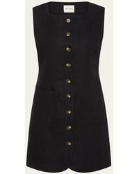 Posse - Emma Button-Front Mini Dress - Lyst