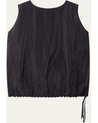 Another Tomorrow - Drawstring Trapeze Top - Lyst