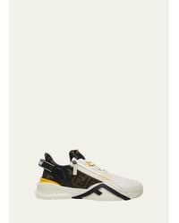 Fendi - Ff Flow Mid-Top Sneakers - Lyst
