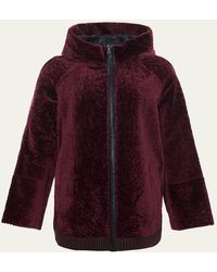 Gorski - Reversible Shearling Hooded Zip Jacket - Lyst