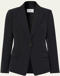 MILLY - Avery Single-Button Cady Blazer - Lyst